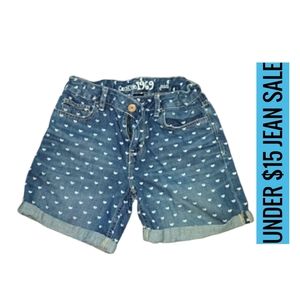 Practically NEW GAPKIDS Heart Jean Shorts Size 14